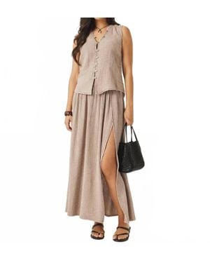 Splendid Ava Gauze Maxi Skirt - Brown