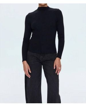 Pistola Dara Long Sleeve Funnel Neck Top - Blue