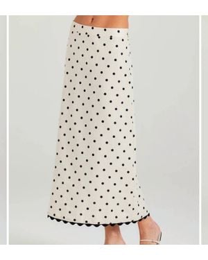Sundays Polka Dot Alden Skirt - White