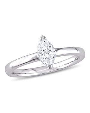 Mimi & Max 1/2Ct Tw Marquise-Cut Diamond Solitaire Engagement Ring 14K - White