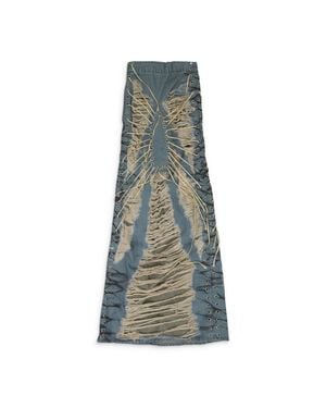 Who Decides War Laced Window Maxi Skirt - Blue