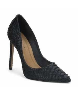 Carrano Martini Snake Skin Embossed Leather Pump Heel - Blue