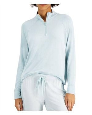 Alfani Quarter-Zip Top - Blue