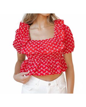 Day + Moon Nyla Top - Red