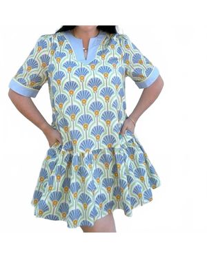 She + Sky Woven Beauty Dress - Blue