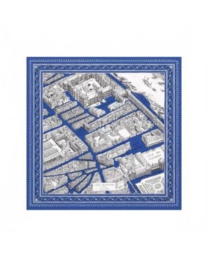Inoui Edition Louvre Square 65 Scarf - Blue