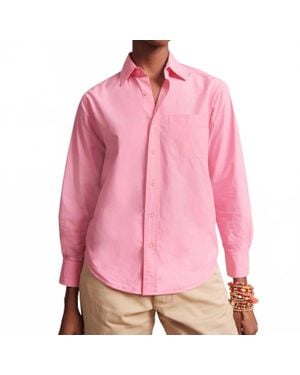 Frances Valentine Button Down Long Sleeve Shirt - Pink