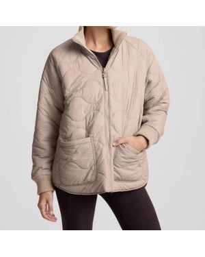 Beyond Yoga Two-Way Quilted Jacket - Natural