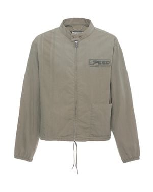 Maison Margiela Printed Cotton Jacket - Gray