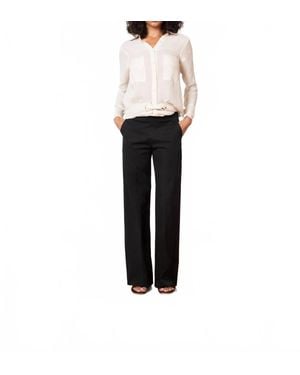 Avenue Montaigne Carla Stretch Cotton Pant - Black