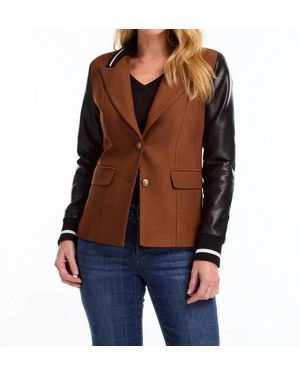 Fdj Mixed Media Blazer - Blue