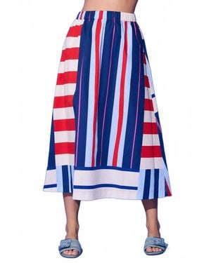 Alden Adair Danny Midi Skirt - Blue