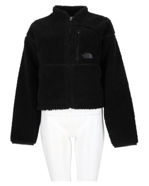 The North Face Cropped Boxy Fleece High Collar Jacket - Black