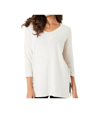 French Kyss Tatiana Kashmira 3/4 Sleeve Tunic - White