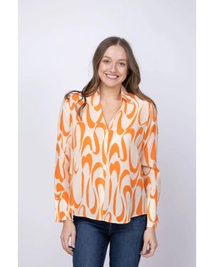 Catherine Gee Katie French Cuff Blouse - Orange