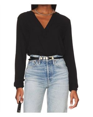 Bobi Cuffed Sleeve Tunic - Black