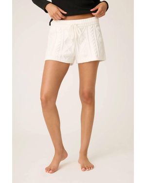 Pj Salvage Chenille Cable Knit Shorts - Multicolor