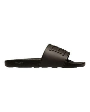 Bally Scotty 6300476 Rubber Slide Sandals - Black