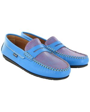ATLANTA MOCASSIN Leather Loafer - Blue