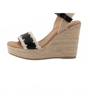 Ccocci Crochet Lace Espadrilles Platform Wedge - Natural