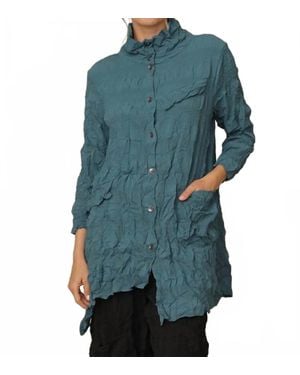 Chalet Et Ceci Jane Embossed Woven Shirt - Blue