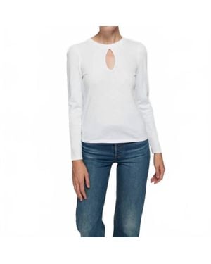 Nation Ltd Dania Tee With Keyhole - White