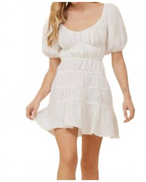 Vintage Havana Gauze Jersey Combo Dress - White