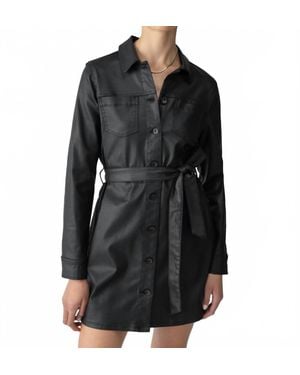 Sanctuary Coated Denim Dress - Black