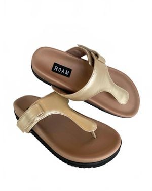 Roam The T Strap Slide - Brown
