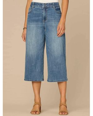 Democracy High Rise Relaxed Capri Jeans - Blue