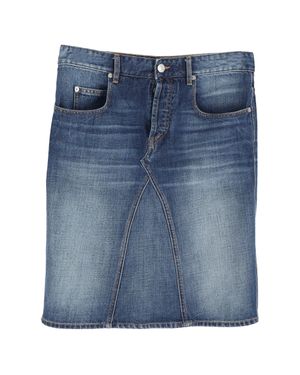 Isabel Marant Etoile Knee-Length Skirt Cotton Denim - Blue