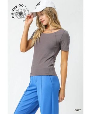 Umgee Active Fitted Tee - Blue