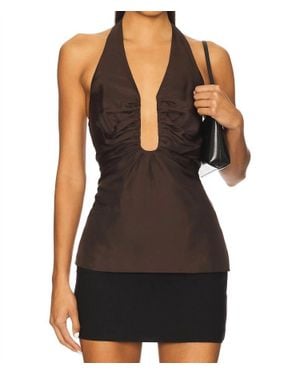 Misha Alusia Silk Top - Black