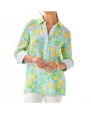 Lilly Pulitzer Riverlyn Pieced Print Tunic - Green