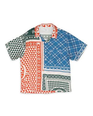 Rhude Card Button-Down Shirt - Blue