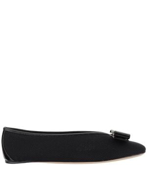 Ferragamo Vara Bow Ballerinas - Black