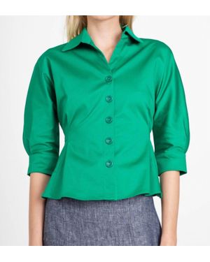 Eva Franco Albright Shirt Top - Green
