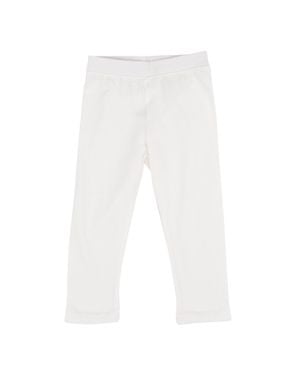 Leveret Cotton Spandex Blend Leggings - White