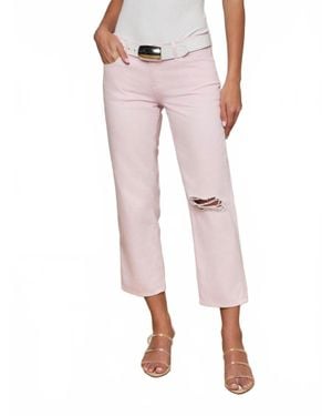 L'Agence Blaine Cropped Stove Pipe Jean - Pink