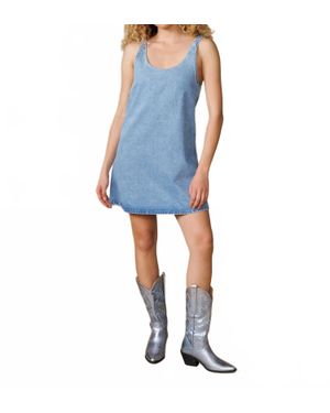 Edwin Sage Mini Dress - Blue