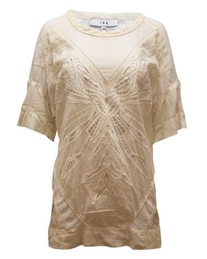 IRO Patterned Laser Cut Dress - Natural