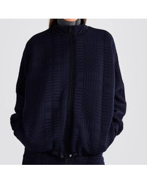 IN/ONE Pippa Matlasse Crop Jacket - Blue
