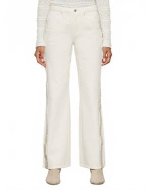 Sanctuary Cadence Shimmer Stipe Pant - White