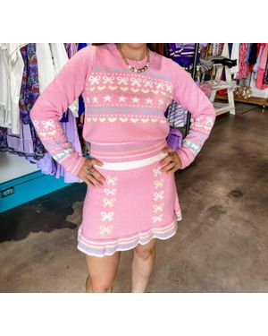 Sincerely Ours Heart Crewneck Sweater - Pink