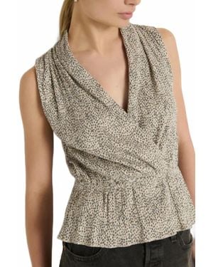 Nation Ltd Nina Wrap Front Top - Green