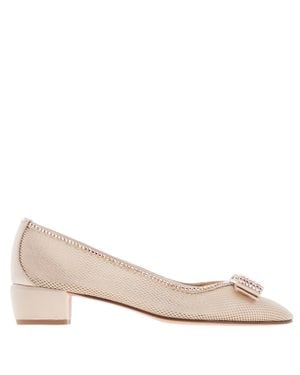 Ferragamo Ferragamo Vara Bow Mesh Pumps, Size 7 C - Pink