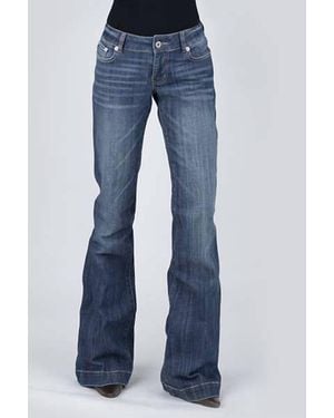 Stetson Diangle Pieced Back Pocket Jean - Blue
