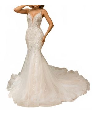 Kitty Chen Couture Gabby Mermaid Bridal Dress - Natural
