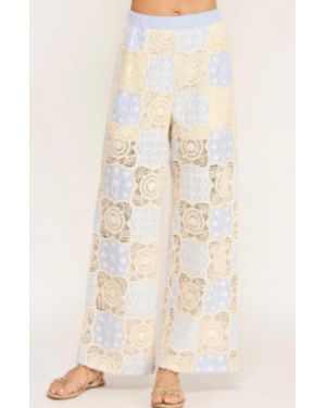 Strut & Bolt Salt & Sky Crochet Pant - Natural