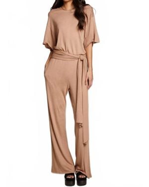 Chaser Brand Heather Jumpsuit - Natural